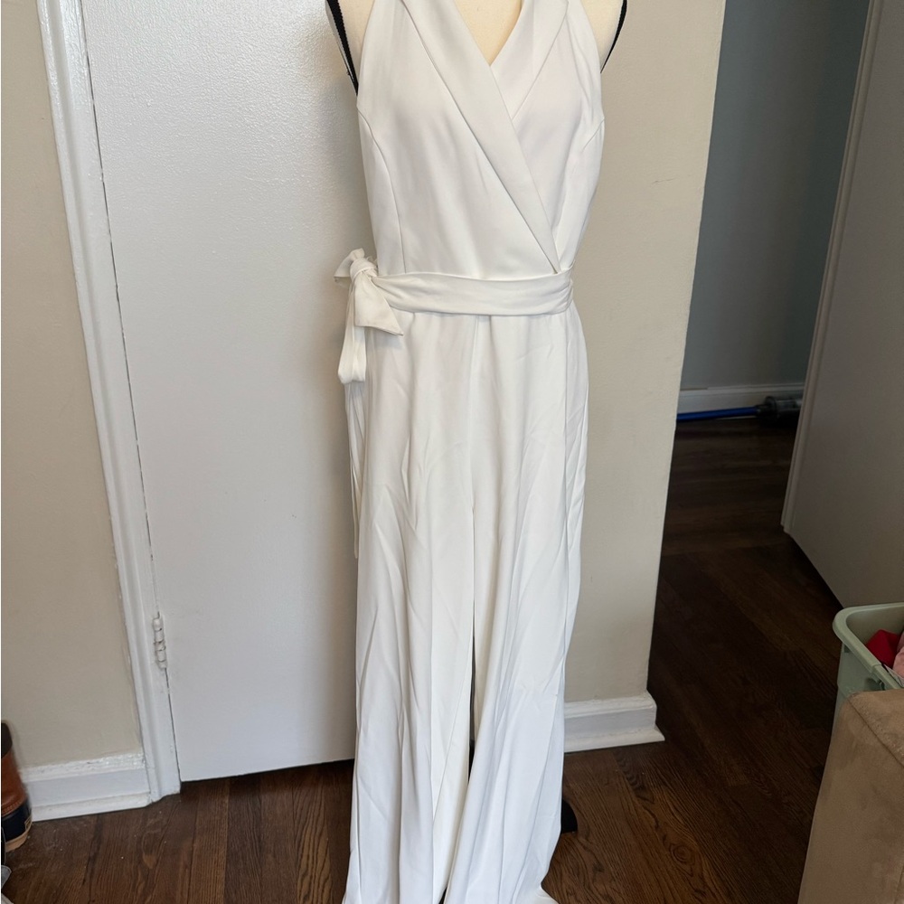 Elegant White Wrap jumpsuit